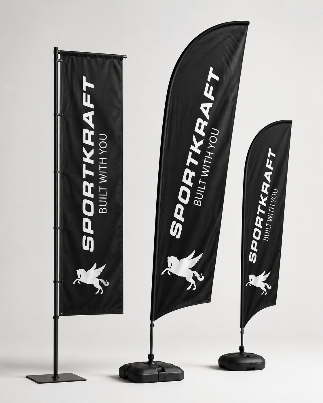 Custom branded event flags