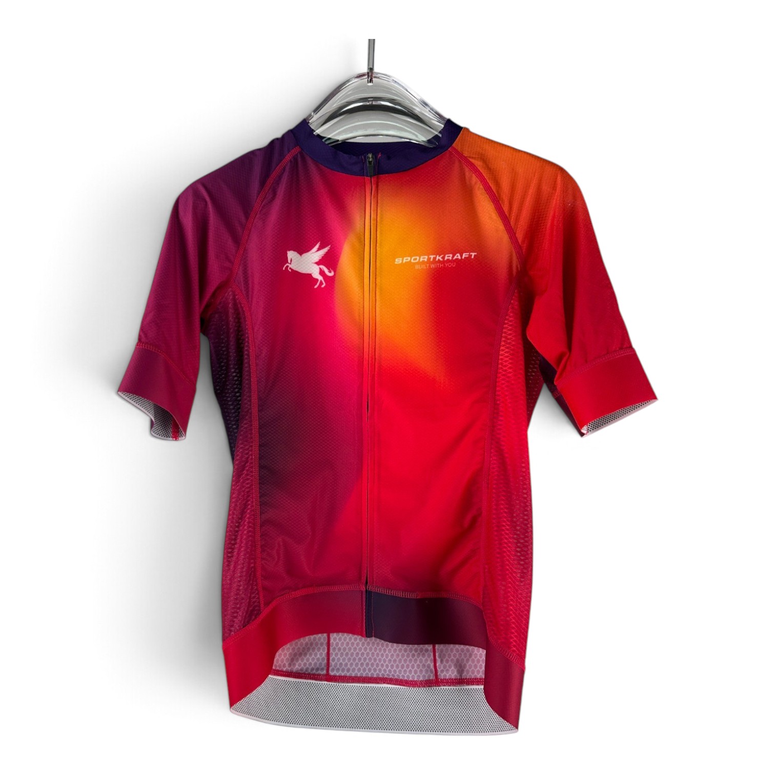 SPORTKRAFT Race 2.1 Jersey in a purple, red and orange gradient, front